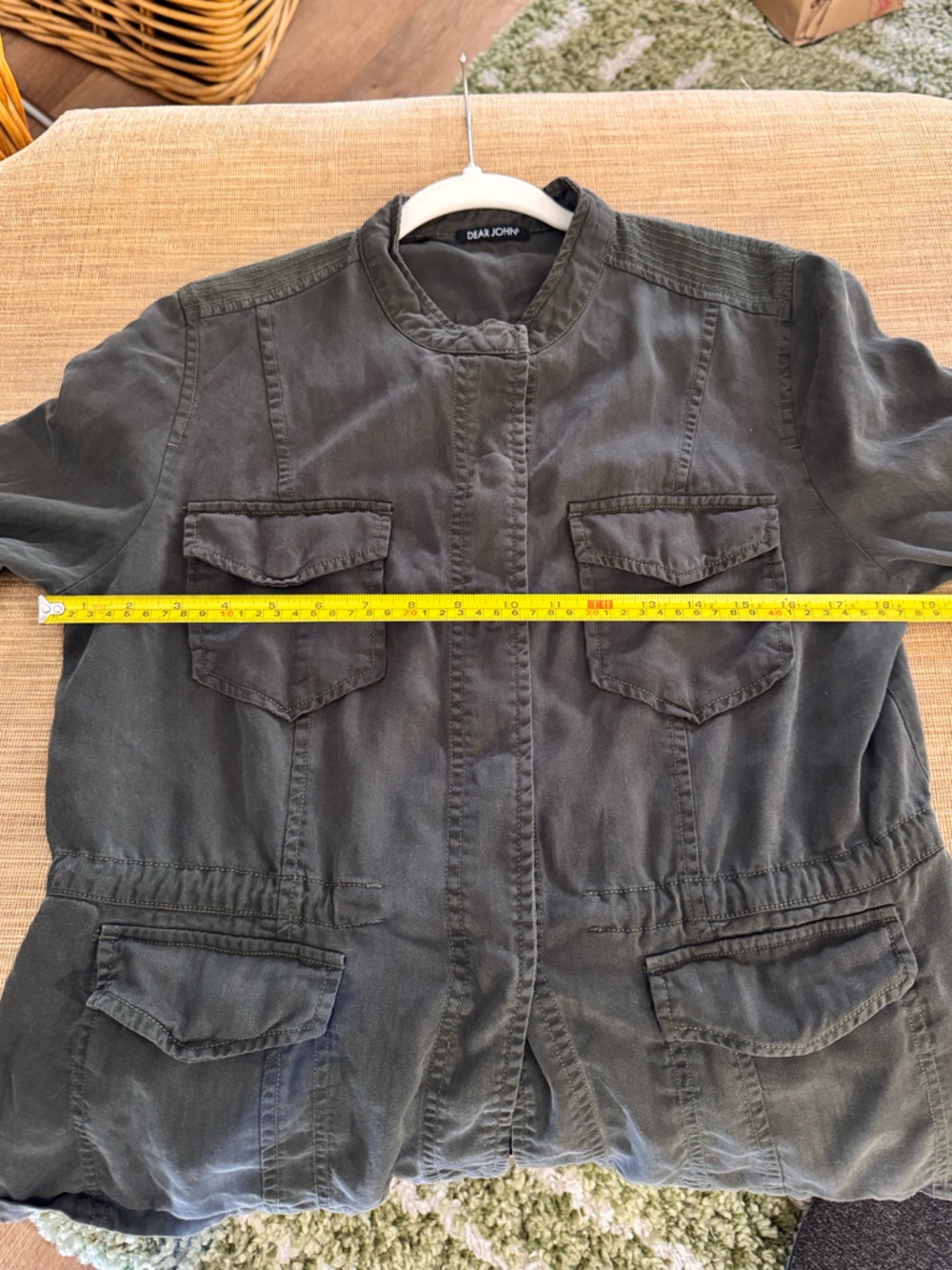 Dear John Olive Green Tencel Utility Jacket - Picture 5 of 7
